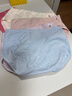 雅鹿4條裝純棉內褲女100%全棉襠抗菌中高腰少女生夏季薄款三角短褲 膚色+粉色+淺藍+淺紫 4條 L 適合100-125斤 曬單實(shí)拍圖