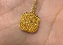 周六福爆閃方糖5G工藝黃金項(xiàng)鏈拉絲吊墜七夕禮物計(jì)價(jià)A0613172 約4.12g 曬單實(shí)拍圖