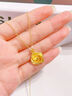 中國黃金（CHINA GOLD）18K黃金玫瑰花吊墜女新款花朵鎖骨項(xiàng)鏈七夕情人節(jié)生日禮物送女友 18K金玫瑰花吊墜【贈(zèng)純銀鏈】 約0.25g 曬單實(shí)拍圖