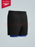 速比濤（Speedo）泳褲男泳動(dòng)系列戶外運(yùn)動(dòng)男士16英寸 2合1兩用沙灘褲泳褲 黑/藍(lán) M 曬單實(shí)拍圖