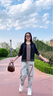 FILA 斐樂官方女士針織長(zhǎng)袖外套2025夏新款時(shí)尚休閑簡(jiǎn)約寬松上衣 正黑色-BK M 165/84A/M 曬單實(shí)拍圖