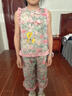 G.DUCK KIDS小黃鴨女童夏季新中式國(guó)風(fēng)套裝中小兒童時(shí)尚甜美夏裝小孩公主套裝 墨綠花朵套裝-主圖色 120 cm 曬單實(shí)拍圖