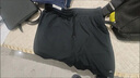 海瀾之家（HLA）休閑中褲男25山不在高系列系帶刺繡短褲男夏 黑色51 2XL 曬單實(shí)拍圖