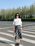 lagogo珠片繡花短袖T恤女拉谷谷2025年夏季新款清爽通勤白色上衣 本白色 M 曬單實拍圖