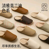 遠港買(mǎi)一送一靜音軟底棉拖鞋女秋冬季家居室內地板情侶日式防水皮拖男 榛子米+深咖啡 36-37 女+男44/45 曬單實(shí)拍圖