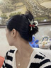 唐芙妮人間櫻桃可愛紅色發(fā)夾后腦勺盤發(fā)抓夾女2025新款ins鯊魚夾子頭飾 櫻桃抓夾-杏色 曬單實(shí)拍圖