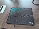 AOC電競游戲辦公鼠標墊中小號 300*250*3mm辦公鍵盤電腦書桌墊M102/93幾何藍黑色 曬單實拍圖