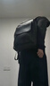袋鼠書包復古真皮雙肩包男包2024七夕潮牌休閑女士背包韓版簡約旅行包 黑色小號 35X12X24厘米 曬單實拍圖