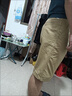 花花公子【2條裝】純棉短褲男夏季薄款五分褲高腰寬松爸爸褲男士休閑褲子 【2條短褲】卡其+米黃（純棉） 30 【腰圍2尺3】100-110斤 曬單實拍圖