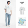 森馬（Semir）迪士尼米奇家族合作系列短袖T恤男2025夏季新款純棉上衣 本白10102 XL 曬單實(shí)拍圖