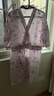 tutuanna全棉夏季睡衣女雙層紗HelloKitty滿印和服短袖睡裙家居服 淺粉色 均碼 160/84A 曬單實拍圖