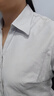 超媛長(cháng)袖襯衫女商務(wù)休閑職業(yè)裝白色正裝女士襯衣面試工作服定制修身OL 長(cháng)袖V領(lǐng)白色平紋 到貨塊 L (37) 【96~105斤】 曬單實(shí)拍圖