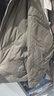 GXG男裝 蛋白pu皮面包服男立領(lǐng)羽絨服 23冬 墨綠色 180/XL 曬單實(shí)拍圖