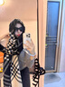 MITHAOL KUSC全智賢同款圍巾女秋冬加厚女士圍脖輕奢生日禮物送女生 黑色 【心想事