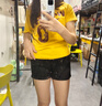 JIOESC黑色短褲女夏季新款牛仔緊身顯瘦小個(gè)子高腰a字辣妹性感包臀熱褲 黑色牛仔短褲 M 建議[95-105] 曬單實(shí)拍圖