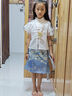 G.DUCKKIDS女童馬面裙兒童套裝2025新款中國風(fēng)漢服古風(fēng)小女孩唐裝半身裙夏季 套裝（天藍(lán)色馬面裙+上衣+項鏈 130 碼（身高110-120cm） 曬單實拍圖
