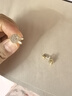 千寶萊旋轉(zhuǎn)小兔子925銀針耳釘女微鑲鋯石新年可愛(ài)小兔耳飾 旋轉(zhuǎn)兔子耳釘 曬單實(shí)拍圖