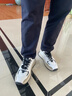 LOUISPRO2025秋新款輕奢男士名品透氣厚底減震時(shí)尚休閑軟底舒適運動(dòng)跑步鞋 白黑 40 標準運動(dòng)鞋碼 曬單實(shí)拍圖