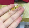 寓銀匠金包銀開(kāi)口麻將戒指女十三幺一路發(fā)個(gè)性時(shí)尚聚財(cái)開(kāi)口戒指送女友 開(kāi)口麻將戒指*面寬4.5mm 總重約3.7g*包金0.5g 曬單實(shí)拍圖