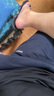 TOMMY HILFIGER【休閑運(yùn)動(dòng)】夏季男裝簡(jiǎn)約百搭刺繡抽繩合身純色短褲78JA313 藏青色FAP M 曬單實(shí)拍圖