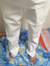 7家優(yōu)品微喇白色牛仔褲男士春夏季款美式高街休閑寬松直筒修身長褲子男 HCFS-2076白色 XL 曬單實(shí)拍圖
