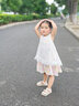 拉夏貝爾女童連衣裙夏裝2025新款寶寶碎花公主裙兒童夏季無(wú)袖裙子 粉色 130 建議身高121-130cm 曬單實(shí)拍圖