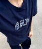 Gap男女裝2025春季新款純棉字母logo短袖T恤常規(guī)上衣美版570044 海軍藍(lán) L 美碼 XL亞洲碼185/104A 曬單實(shí)拍圖