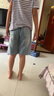 女童褲子夏季薄款2025新款夏裝女大童牛仔短褲夏天寬松兒童五分褲 紅色 160 曬單實(shí)拍圖
