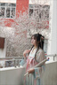 妃秀蝶漢服女新中式女裝裙中國風(fēng)女裝【春海棠】唐裝夏季仙氣飄飄 藍(lán)色袖口上衣+藍(lán)粉色下裙+披帛 S 曬單實(shí)拍圖