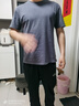 羅蒙（ROMON）【2件裝】24支100%純棉短袖T恤衫男夏季中青年純色圓領(lǐng)半袖上衣服 鐵灰 （單件裝） 2XL 185(建議155-170斤) 曬單實(shí)拍圖