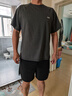 季言索羅娜涼感速干短袖t恤男 運動跑步健身衣服男吸濕排汗訓(xùn)練服體恤 深灰色索羅娜速干面料 2XL （適合160-175斤） 曬單實拍圖