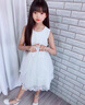 G.DUCKKIDS童裝公主裙女童夏裝洋氣兒童連衣裙小女孩生日禮服中大童演出服 白色 120 (建議身高110cm  6-7歲)cm 曬單實(shí)拍圖