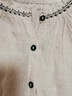 塔馳密司 TOUCH MISS春季文藝減齡漢麻襯衫女圓領(lǐng)刺繡寬松長袖上衣 白色 M 【90-120斤】 曬單實(shí)拍圖