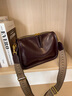 viney牛皮包包女包時(shí)尚枕頭包休閑斜挎單肩包生日禮物高級感送女友老婆 【酒咖色】女生實(shí)用走心 品牌小眾百搭輕奢休閑通勤 曬單實(shí)拍圖