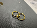 曼卡龍黃金耳釘 小圈圈車花耳飾足金耳環(huán)素圈 送女友老婆七夕情人節(jié)禮物 小圈圈車花耳飾 1.33g 曬單實(shí)拍圖