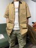 吉普（JEEP）純棉短袖襯衫男士2025夏季新款商務(wù)休閑上衣寬松薄款襯衣外套 曬單實(shí)拍圖