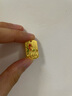 夢(mèng)金園黃金吊墜 蛇來(lái)運(yùn)轉(zhuǎn)平安無(wú)事牌琺瑯?lè)脚频鯄?本命年禮物 女款-約5g 曬單實(shí)拍圖