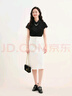 珂萊蒂爾2025年夏季新款通勤百搭緞面襯衫女士經(jīng)典襯衣 黑色 L 曬單實拍圖