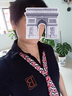 clotho Rennie品牌女裝連衣裙女2025夏季新款韓版寬松遮肉顯瘦POLO領(lǐng)休閑直筒裙 藏青色 M 曬單實(shí)拍圖