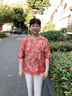 皮爾卡丹（pierre cardin）媽媽夏裝上衣中年短袖襯衫2025新款百搭中老年女夏季T恤時尚洋氣 橘色 XL 曬單實拍圖