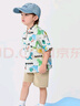 巴拉巴拉童裝男童短袖套裝兒童兩件套寶寶衣服夏裝卡通潮 白色調00311 90 曬單實(shí)拍圖