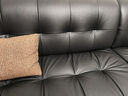 各各沃法式復古黑色真皮沙發(fā)客廳2025新款頭層牛皮大黑牛小戶(hù)型 窩窩π-犀牛黑（全真皮）2.8米 曬單實(shí)拍圖