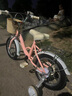 COSCO LE兒童自行車(chē)單車(chē)女孩2-3-4-5-6-8-9歲男孩寶寶小孩腳踏車(chē)帶輔助輪 【元氣粉】加寬閃光輪+后座+輔輪 14寸適合身高95-115cm(3-4歲) 曬單實(shí)拍圖