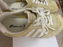 百麗（Belle）跑道歪頭德訓(xùn)鞋女25秋新商場(chǎng)款網(wǎng)面透氣薄底休閑鞋E3H1DCM5 黃色 38 (240mm) 曬單實(shí)拍圖