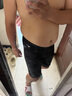 美津濃（MIZUNO）泳褲男士防尷尬大碼長(zhǎng)款5分褲專業(yè)速干抗氯游泳衣裝備B1127黑3XL 曬單實(shí)拍圖