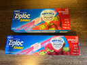 ZIPLOC密保諾 拉鏈?zhǔn)娇烧玖⑹称访芊獯ｕr袋 大中號(hào)組合裝（15+42可重復(fù)使用 曬單實(shí)拍圖