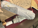 紅葉（Hong Ye）全自動(dòng)雨傘黑膠防曬傘防紫外線遮陽傘晴雨兩用太陽傘男女折疊雨傘 全自動(dòng)款-純凈米 曬單實(shí)拍圖