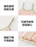 有棵樹純棉女士睡裙春夏款吊帶裙豎條睡裙清涼可外穿家居服中長裙 曬單實拍圖
