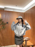 班尼路外套女開衫衛(wèi)衣女裝春秋冬新款休閑顯瘦短款上衣服連帽小個子女生 灰#純色 【高支柔綿】 M 曬單實拍圖