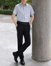 啄木鳥西褲男夏季新款冰絲高彈力直筒褲男士免燙商務(wù)舒適百搭休閑長褲子 黑色【單條】 32 曬單實(shí)拍圖